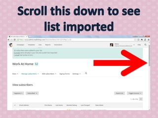 How to use mail chimp