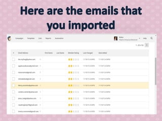 How to use mail chimp