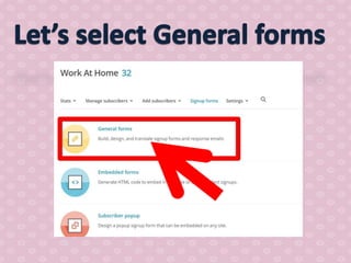 How to use mail chimp