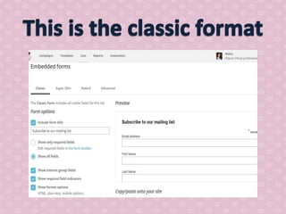 How to use mail chimp
