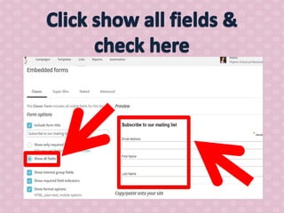 How to use mail chimp