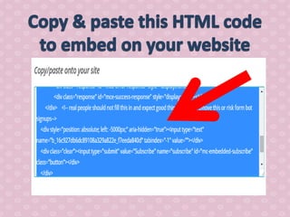 How to use mail chimp