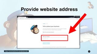 https://remarkablechris.wordpress.com 20
Provide website address
 