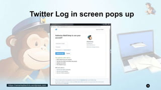 https://remarkablechris.wordpress.com 36
Twitter Log in screen pops up
 