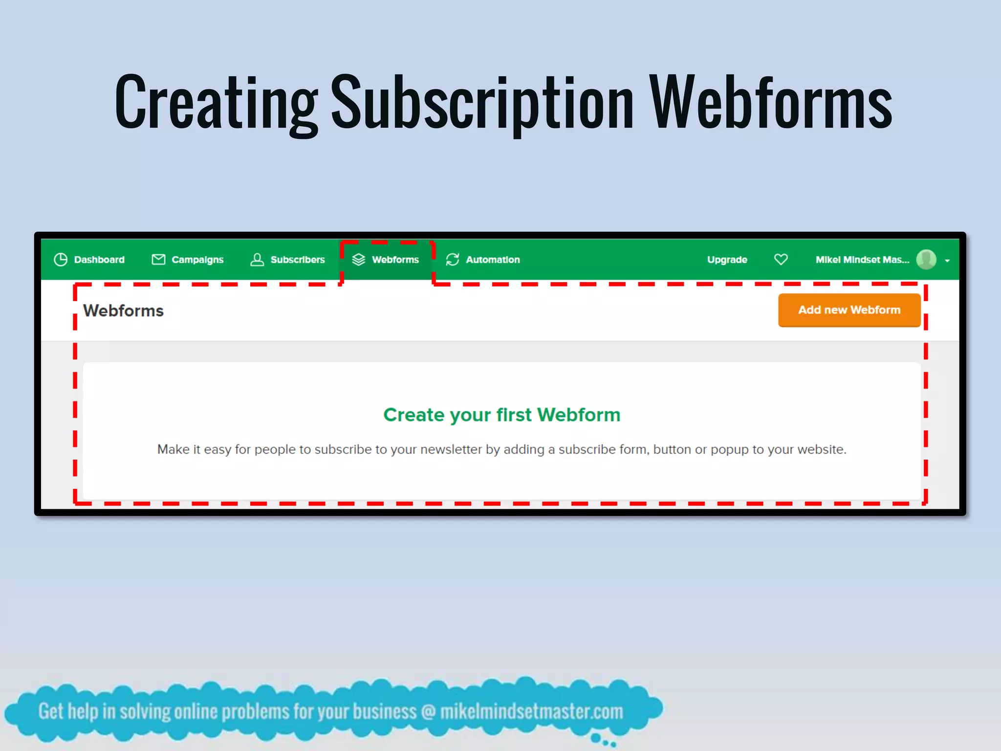 Creating Subscription Webforms
 
