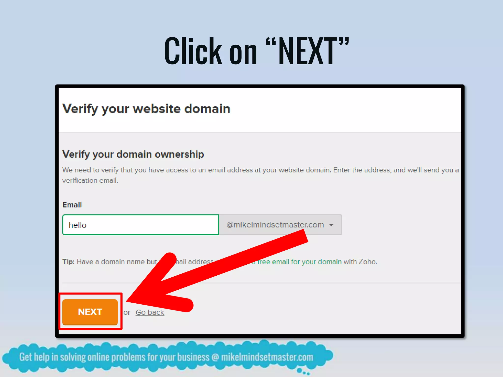 Click on “NEXT”
 