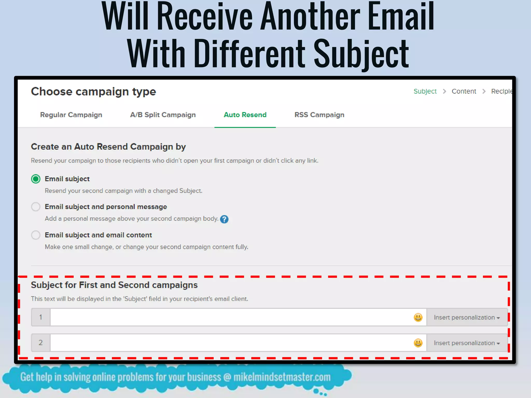 Will Receive Another Email
With Different Subject
 