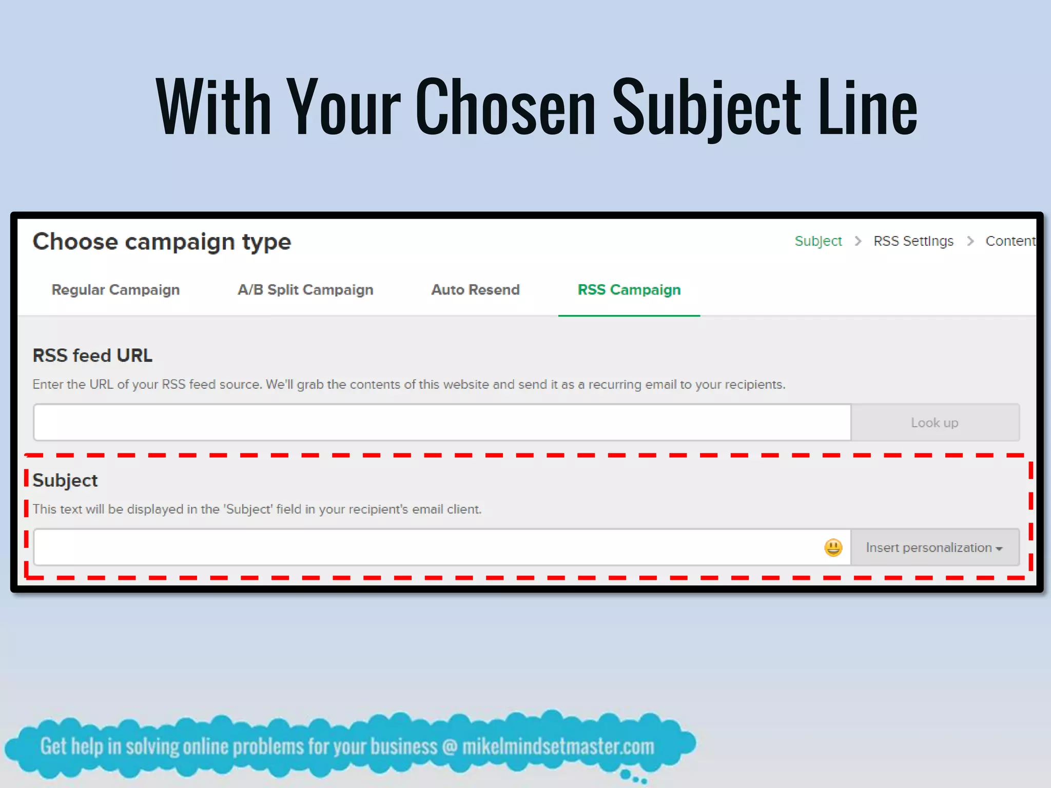 With Your Chosen Subject Line
 