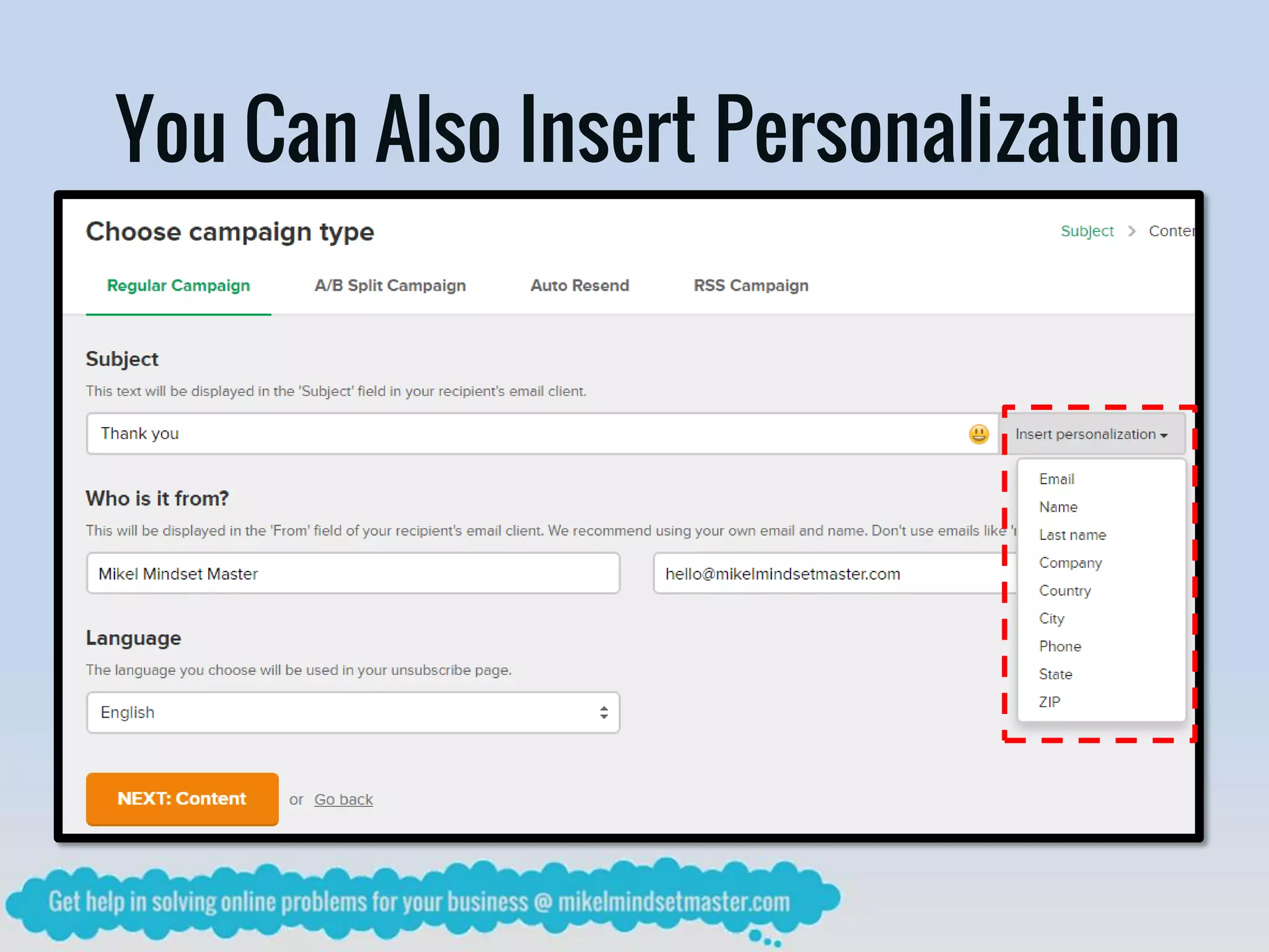 You Can Also Insert Personalization
 