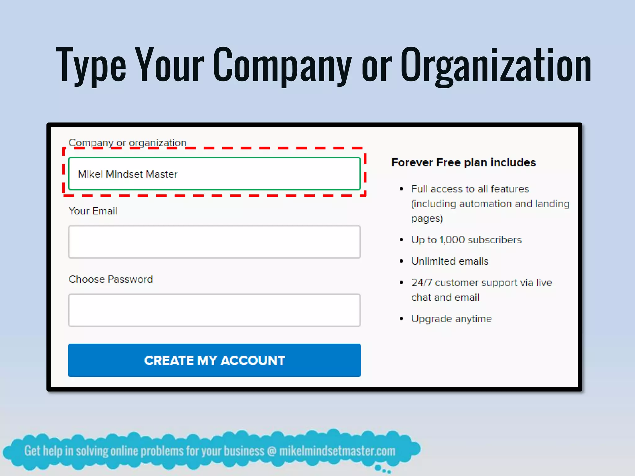 Type Your Company or Organization
 