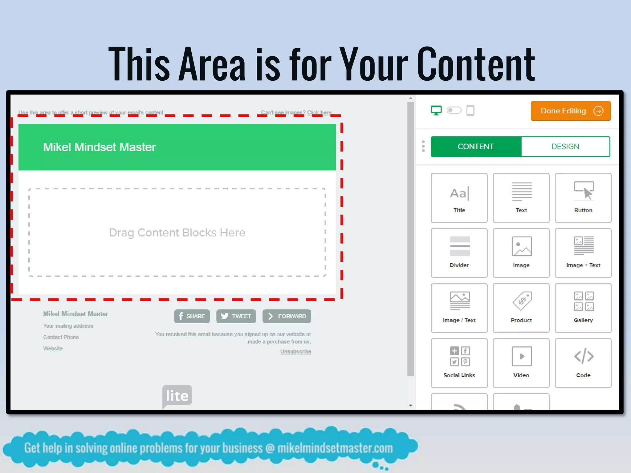 This Area is for Your Content
 