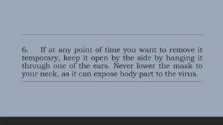 How to use mask | PPTX