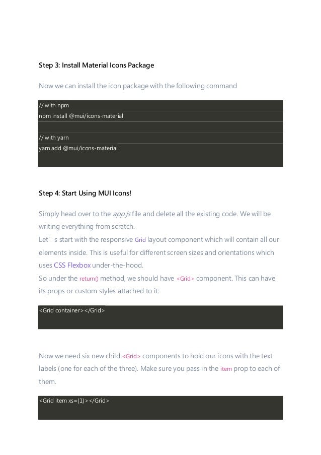 How to Use Material UI (MUI) Icons in React | PDF
