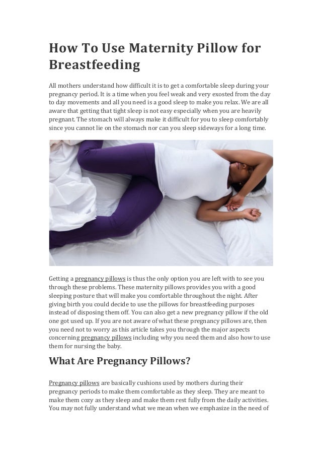 How To Use Maternity Pillow For Breastfeeding
