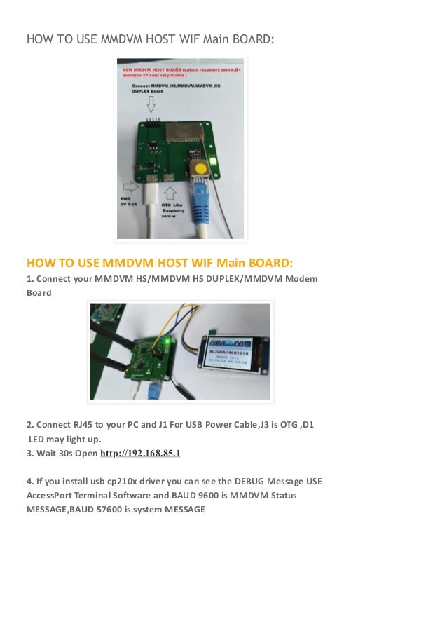 How To Use Mmdvm Host Wif Main Board - 