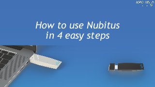 How to use Nubitus
in 4 easy steps
 