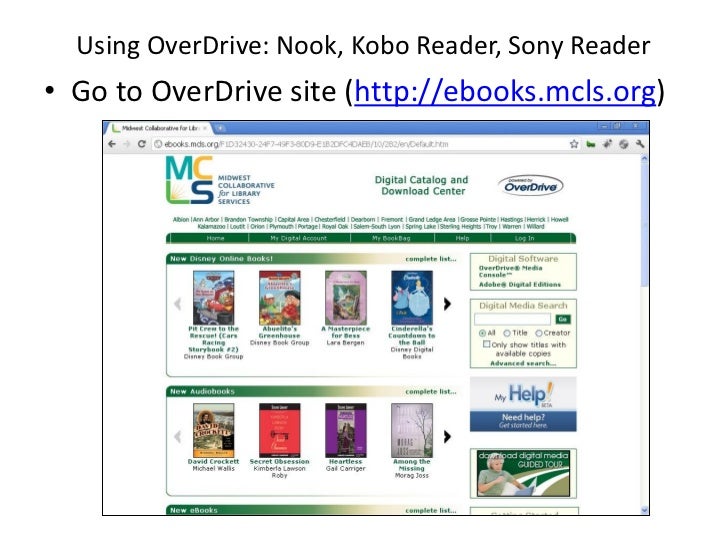 How to Use OverDrive with your Nook, Kobo, or Sony Reader Walkthrough