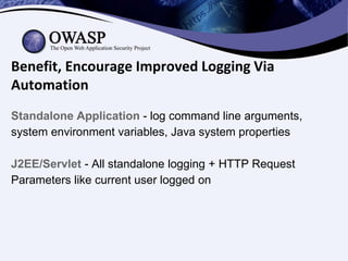 How to Use OWASP Security Logging