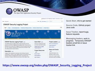 How to Use OWASP Security Logging
