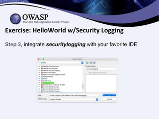 How to Use OWASP Security Logging
