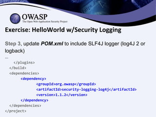 How to Use OWASP Security Logging