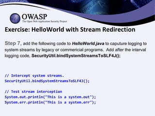 How to Use OWASP Security Logging