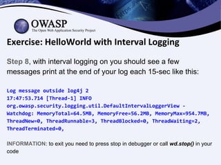 How to Use OWASP Security Logging