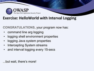 How to Use OWASP Security Logging