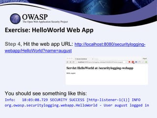 How to Use OWASP Security Logging