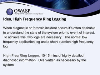 How to Use OWASP Security Logging