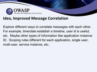 How to Use OWASP Security Logging