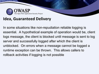 How to Use OWASP Security Logging