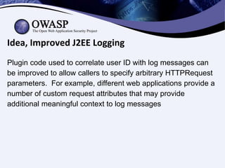 How to Use OWASP Security Logging