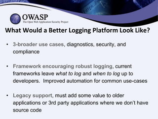How to Use OWASP Security Logging