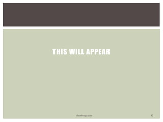 THIS WILL APPEAR
vhonbvega.com 42
 