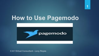 How to Use Pagemodo
1
 
