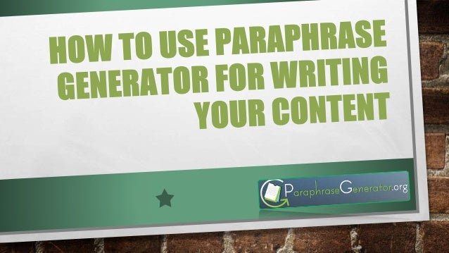essay paraphrase generator