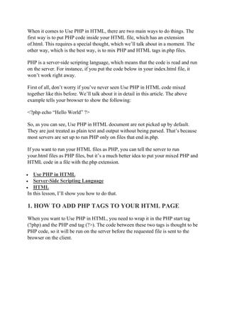 How to Use PHP in HTML.pdf