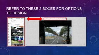 REFER TO THESE 2 BOXES FOR OPTIONS
TO DESIGN
 