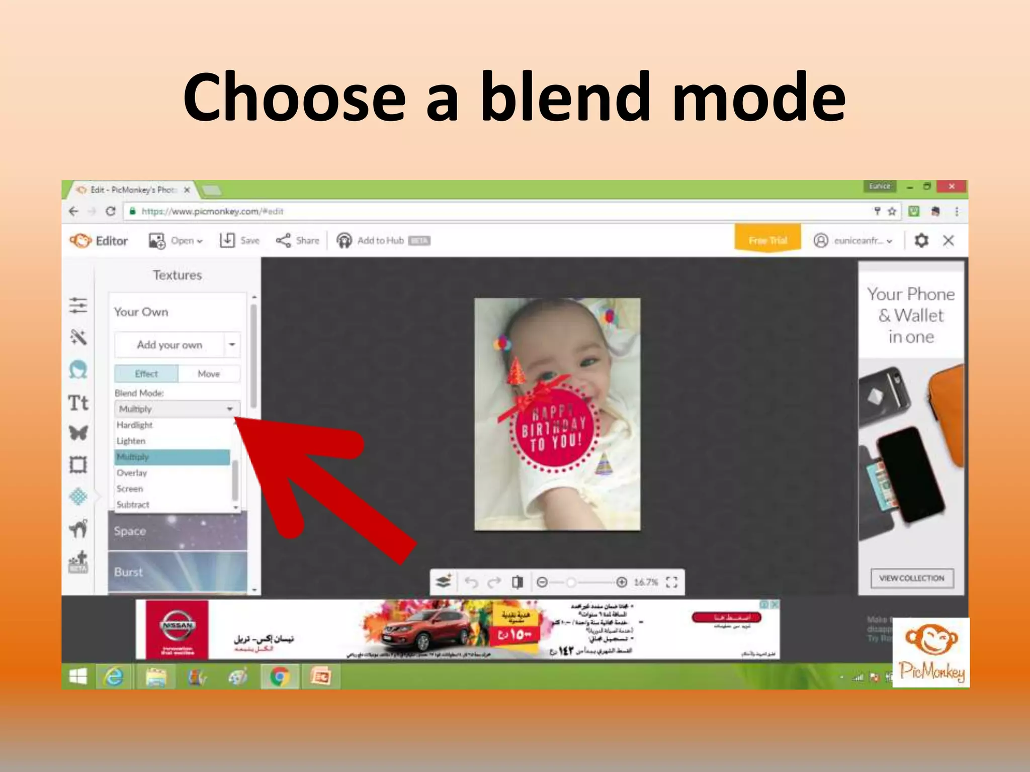 Choose a blend mode
 