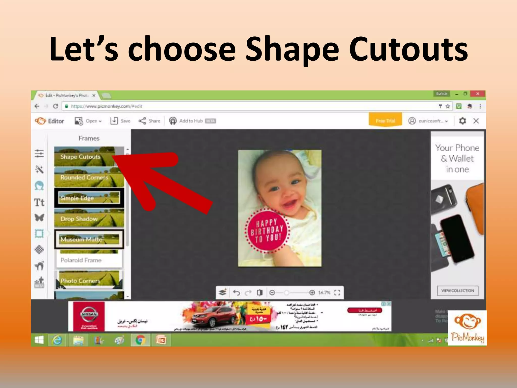 Let’s choose Shape Cutouts
 