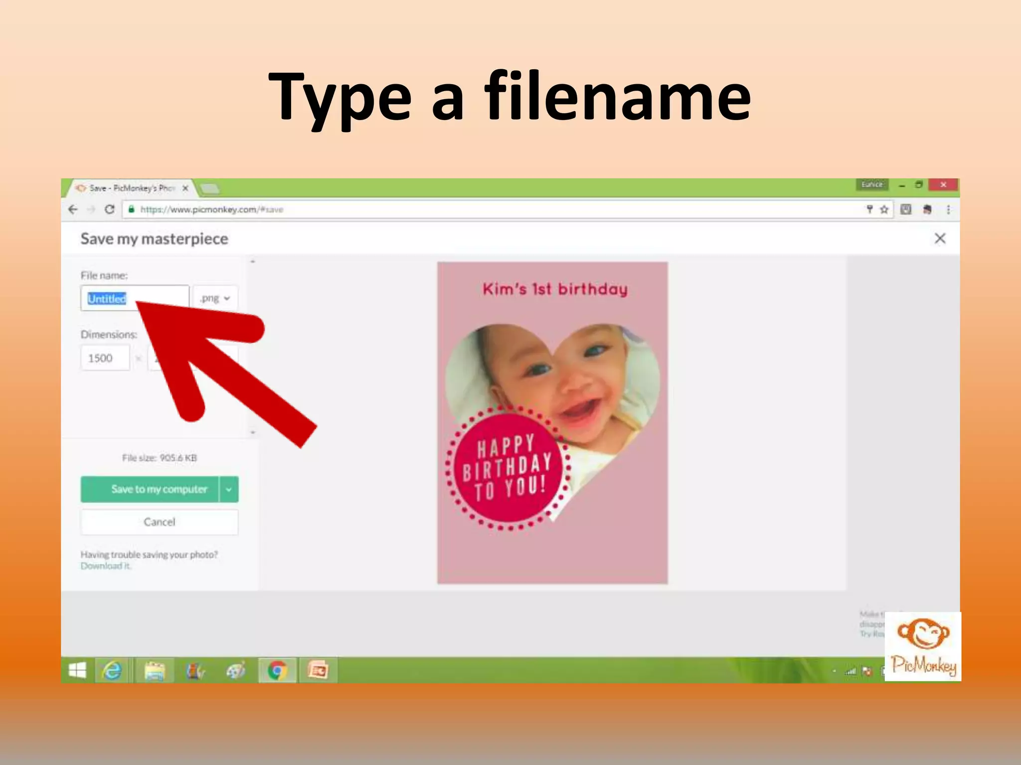 Type a filename
 