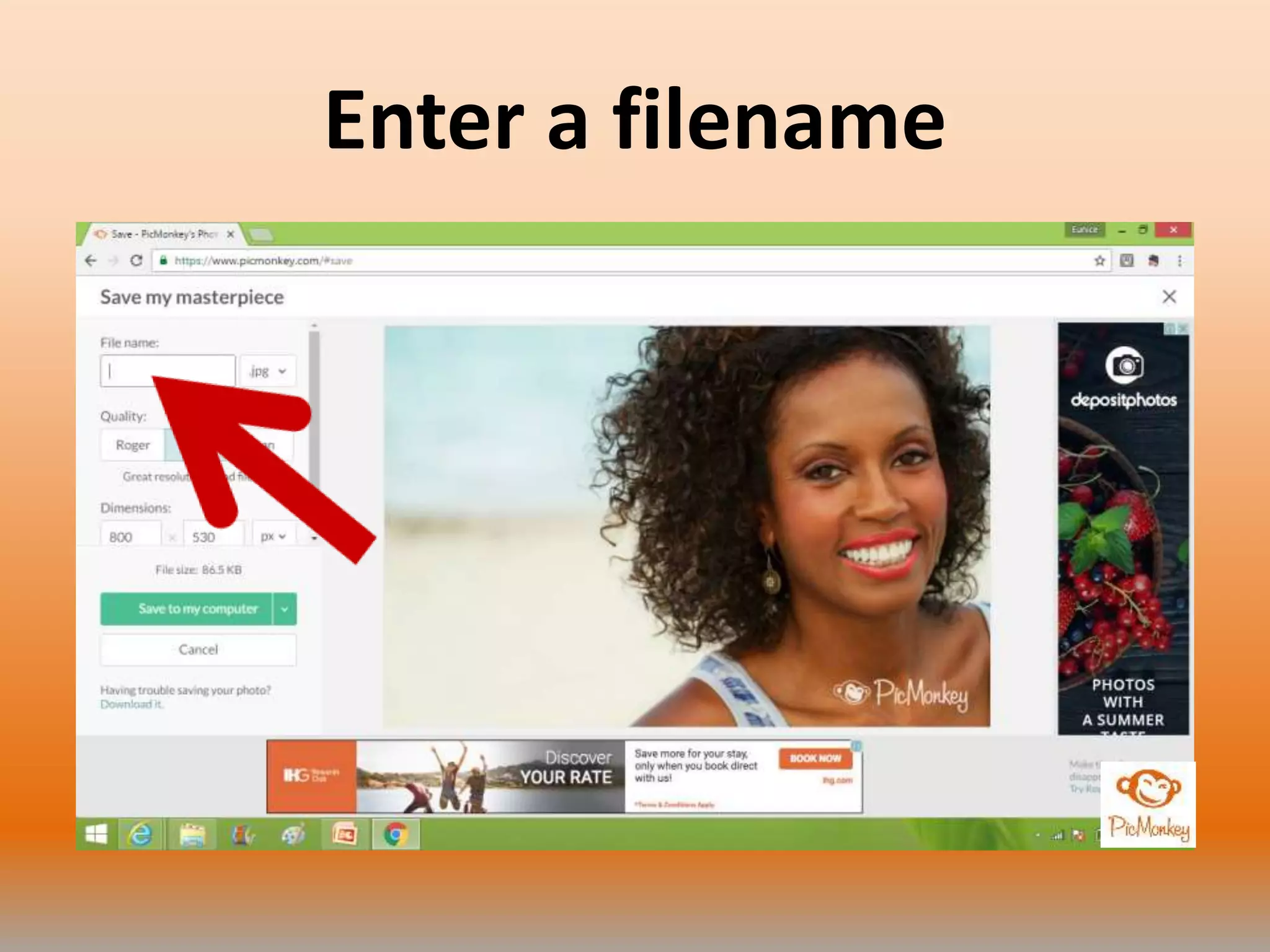 Enter a filename
 