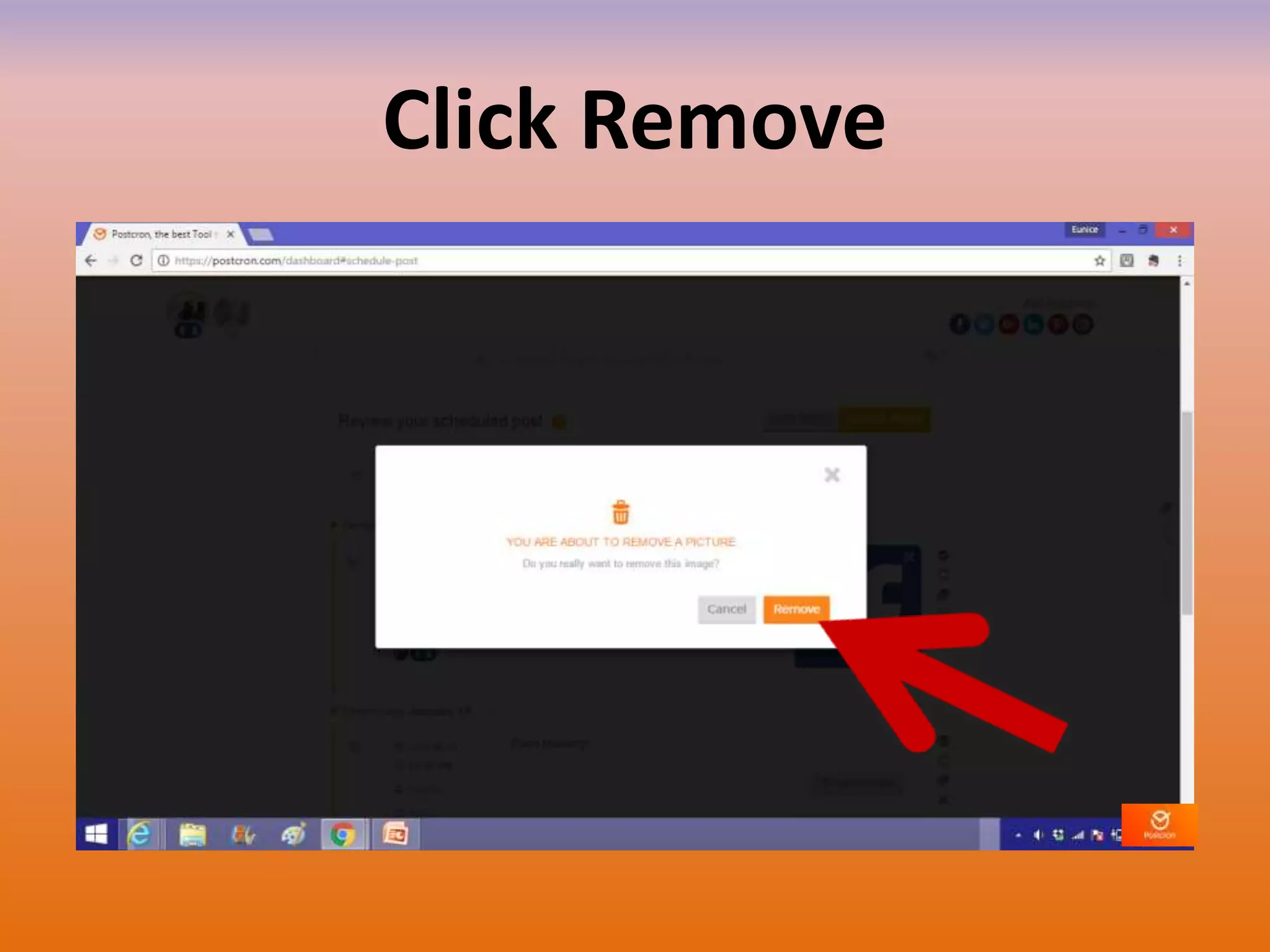 Click Remove
 