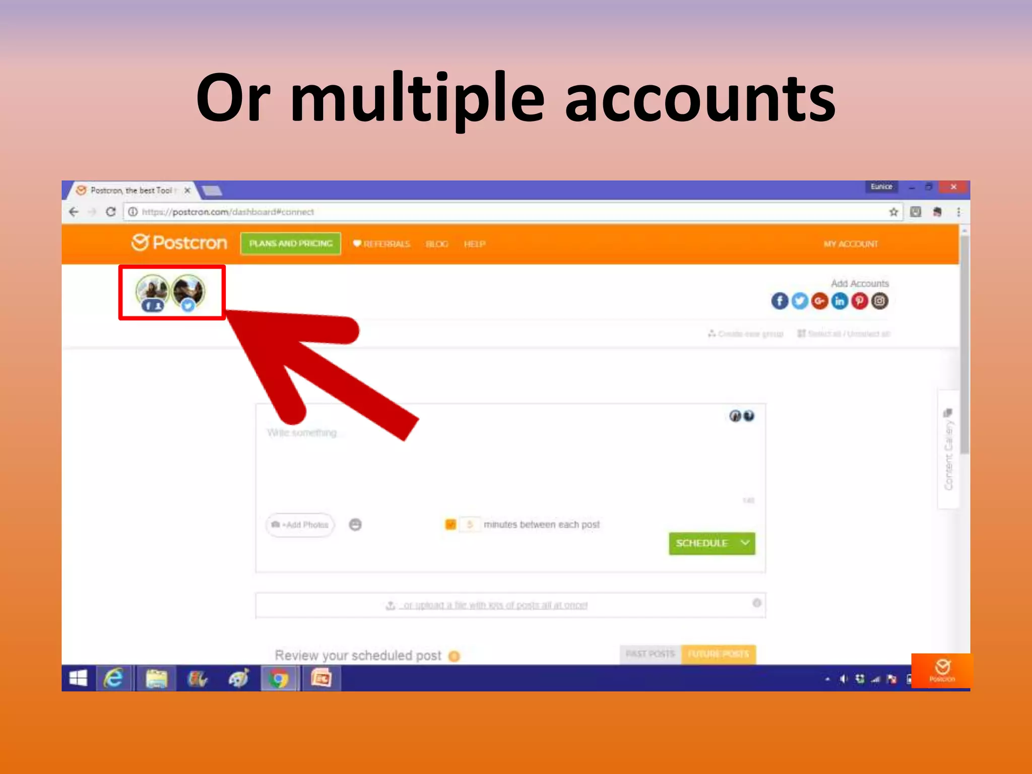 Or multiple accounts
 