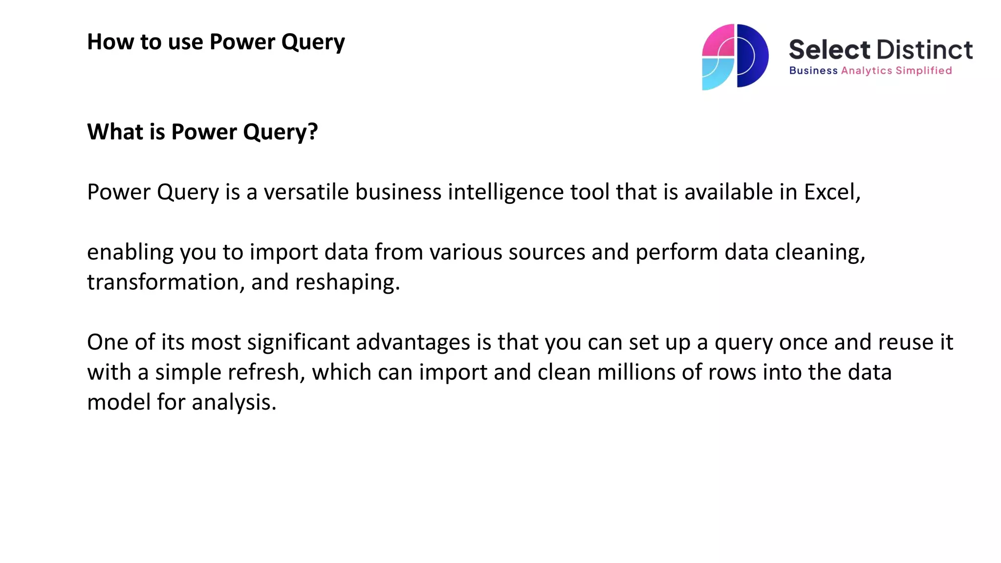How to use Power Query in Excel.pptx | Databases | Computer Software ...