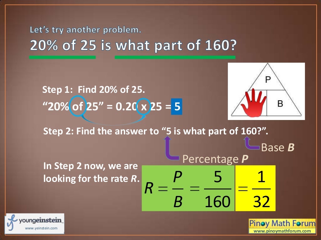percentage rate base problem solving