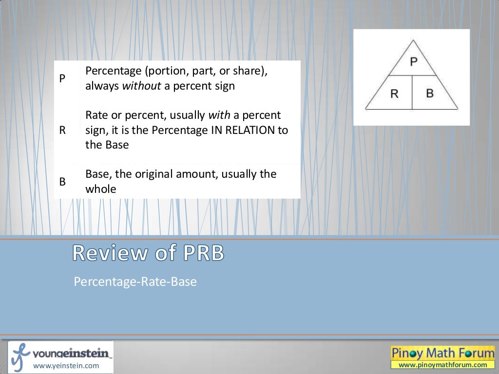 How to Use Percentage Rate Base (PRB) and Translation in Solving