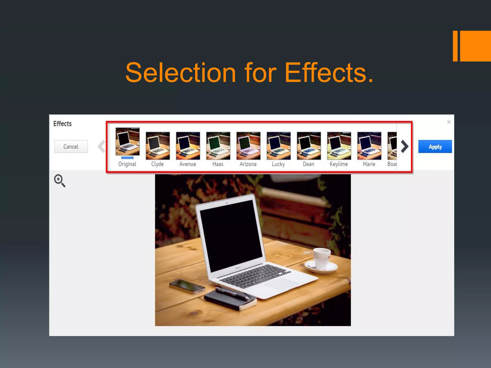Selection for Effects.
 