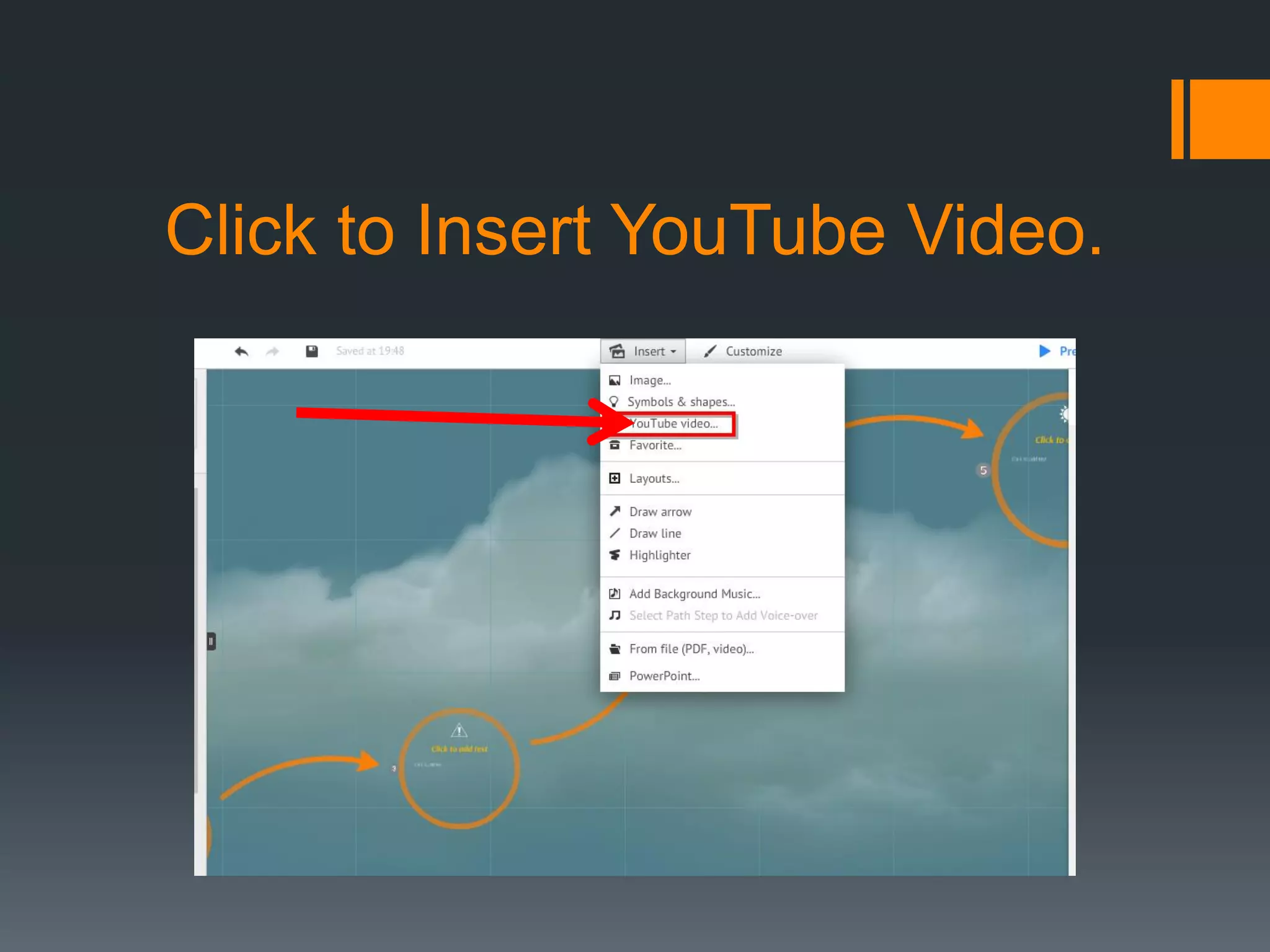 Click to Insert YouTube Video.
 